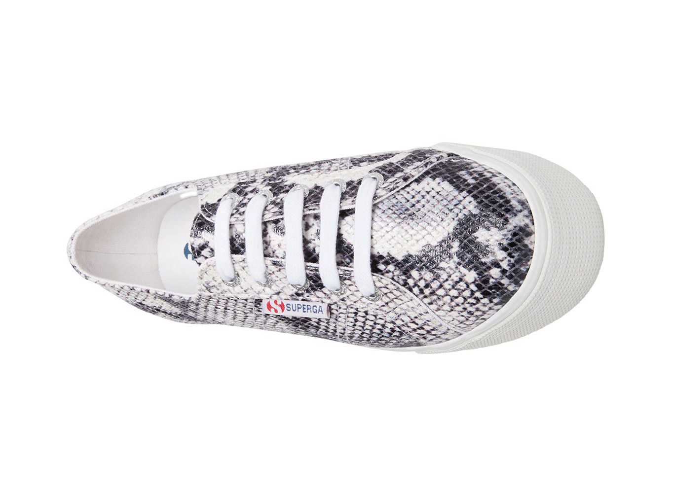 Superga Platform Womens - 2790 Pufanw - Black/White/Snake - VDCEA1839